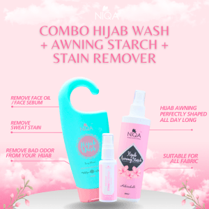 COMBO 3 - HIJABWASH + INSTANT STAIN REMOVER + HIJAB AWNING STARCH