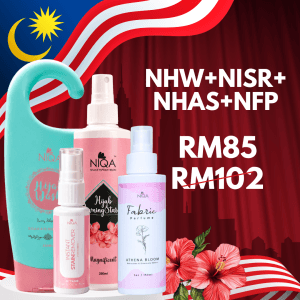 COMBO 4 - HIJABWASH + INSTANT STAIN REMOVER + HIJAB AWNING STARCH - FABRIC PERFUME (ATHENA BLOOM)